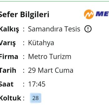 Metro Turizm - İstanbul/Samandıra Tesisleri