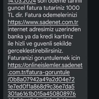 Sadenet Cayma Bedeli 1000 TL İstiyor Abone Olmadığımız Halde