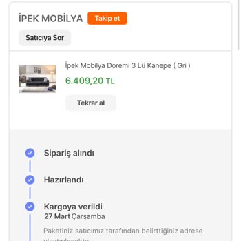 Hepsiburada Satın Alınan Ürünün İndirime Girdiğinden Fiyat Farkı Talep