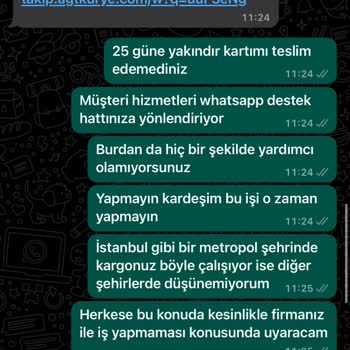 AGT Kurye Kartımı Teslim Etmemektedir.