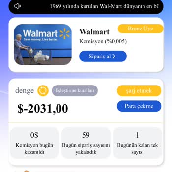 Walmart Paramı Almak İstiyorum
