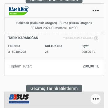 Obilet Bilet Arama Hatası