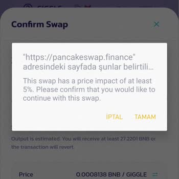 PancakeSwap Hesabımda Para Çekme Sorunu Yaşıyorum