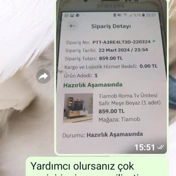 Tiamob Sipariş Kargoya Verilmedi