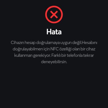 Papara NFC Sorunu Yaşıyorum