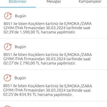 MOKA/Zara Giyim Usulsüz Kredi Kartı Çekimi