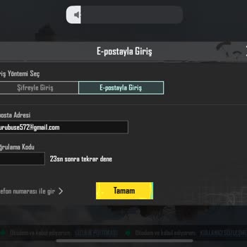 PUBG (Pubgmobile.com) E Postama Doğrulama Kodu Gelmiyor