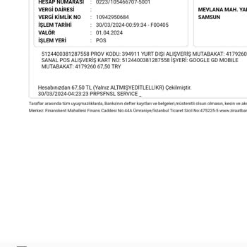 Google Pay Kartımdan Haberim Olmadan Para Çekildi