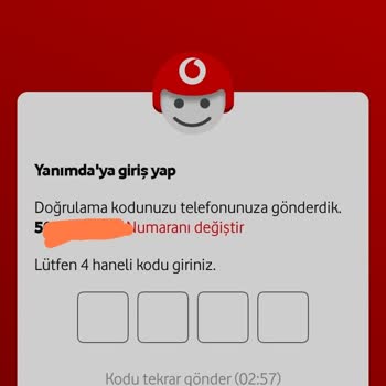 Vodafone Yanımda Uygulaması İçin Kod Gelmiyor.