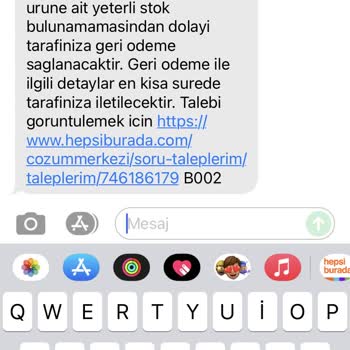 Hepsiburada Ürün Değişimi Yapmıyor...