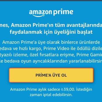 Amazon Prime Üyelik Ücreti Alınmasına Rağmen Üyeliğim İptal Edildi