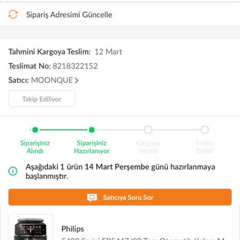 Trendyol Kahve Makinemi 20 Gündür Kargoya Vermedi.
