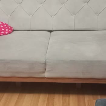 Rindo Mobilya Krem Rengi Koltuk Takımı Sırt Tarafı Ve Dikiş Yerleri Mavi Döndü