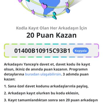 Yancep Uygulamasında Arkadaş Davet Kodları Çalışmıyor