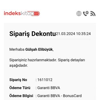 İndeks Kitap İnditeks Kitap Evi Siparişimi Hala Teslim Etmedi