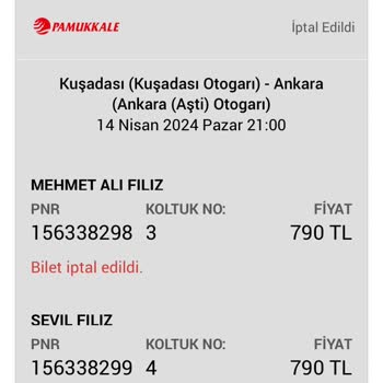 Obilet Şikayet Para İadesi Yapılmadı