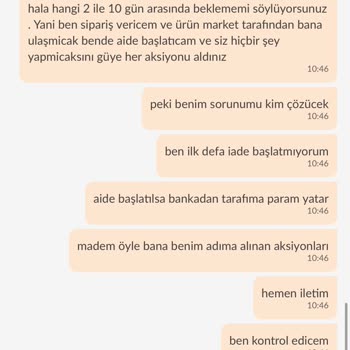 Trendyol Hızlı Market Ürün Eksikliği Ve İade Süreci Sorunu