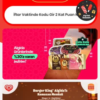 Algida Uygulamasından Kazanılan Ama Kullanılmayan Puanlar