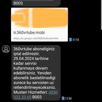 Vizyon Mobil Ödeme 360VRTUBE Üyeliği
