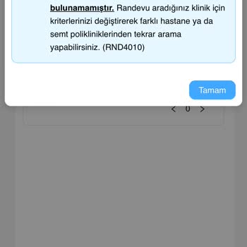 MHRS 182 Diş Kisti Endodonti Randevusu Alamıyorum