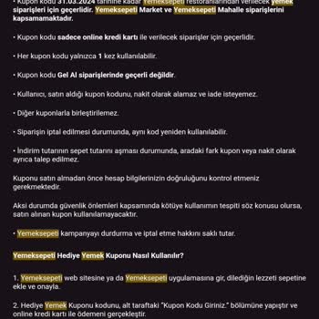 Yemeksepeti Kupon Karmaşası Ve Mağduriyetim