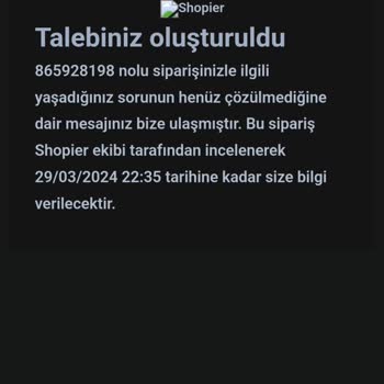 Shopier Sipariş Ulaşmadı Ve Para İadesi Yok