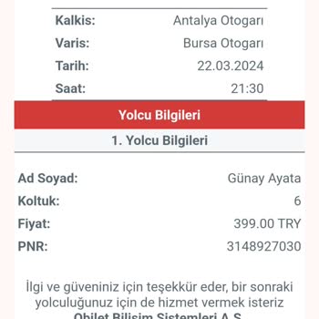 Obilet Ücret İadesi Yapmadı