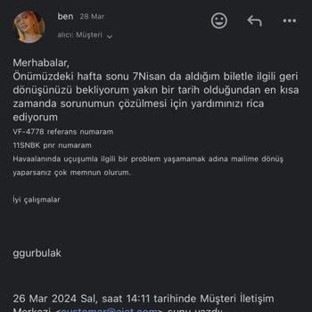 AJet (Anadolu Jet) Bilet İsmi Eksikliği Ve İletişim Sorunu