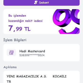 A101 Hadi Karttan Yapılan Siparişin İade Sorunu