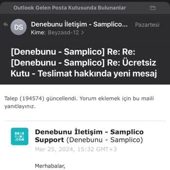 Denebunu Hasarlı Kutu Gönderiyor