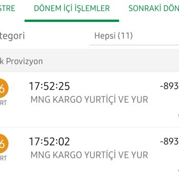 MNG Kargo Kredi Kartından Birden Fazla Çekim Yapıldı