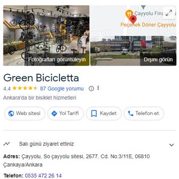 Green Bicicletta Yetkili Servis Kisvesiyle Yanıltıyor