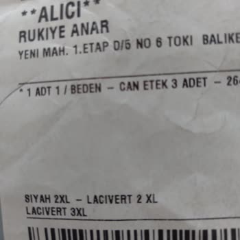 Ürün Yanlış Ölçülerde Gönderildi.