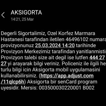 Aksigorta Ameliyatımda Yapılacak İşlemin Sadece Birini Karşılarız Ne Demek
