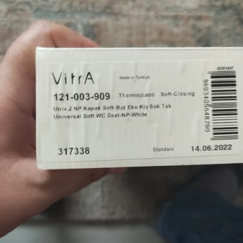 Vitra Nuvoplast Yavaş Kapanmayan Klozet Kapağı Ve Menteşe Kırılması