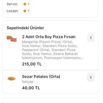 Siparişim Teslim Edilmedi Little Caesars Migros Yemek