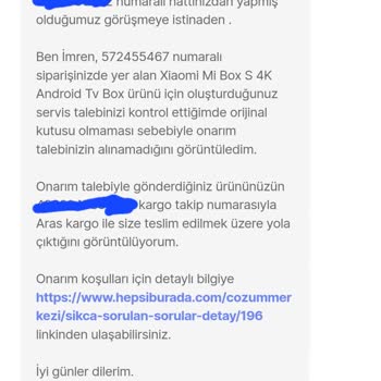 Hepsiburada Garantili Ürünümü Garantiye Sokmuyor!
