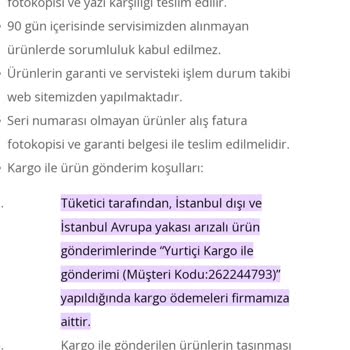 Yurtiçi Kargo Alıcı Ödeme Sorunu