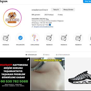 Sneakersonline.tr Para İadesi Yapmıyor