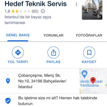 Hedef Teknik Servis (444 18 20) Yanıltıyor!