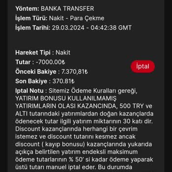 İstanbul Casino Kazancımın Yarısı Bonus Bahanesiyle Kesildi