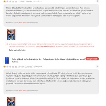 Hepsiburada Değerlendirme Yorum Şikayeti