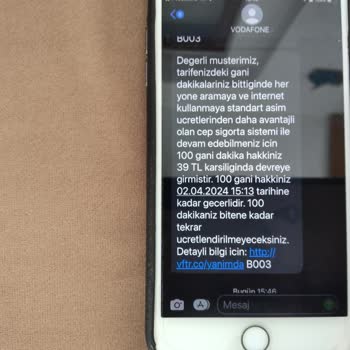 Vodafone Talepsiz Cep Sigorta Kesintisi