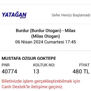 Obilet Firması Biletimi İptal Etmiyor