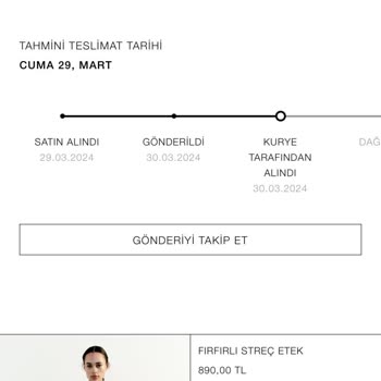 Zara Kargo Teslimat Sorunu