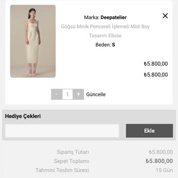 Deepatelier Teslimat Gecikmesi