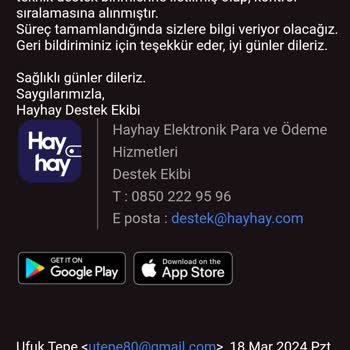 Hayhay Cüzdan Hayhay Birleşik Ödeme Hizmetleri Ve Elektronik Para A. Ş