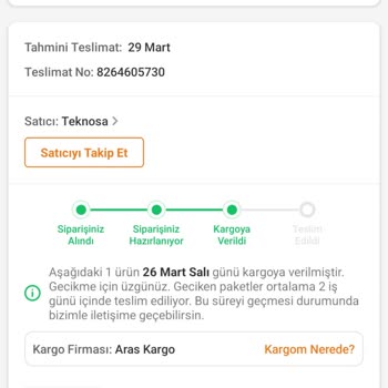 Trendyol Anlik Sipari İptali Yapmadılar