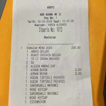 Arby's SKT Si Yaklaşmış Ürün