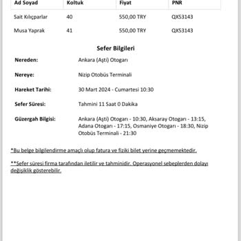 Ben Turizm Ulaşım Sorunu Ve Gaziantep Peron Müdürü Davranışları